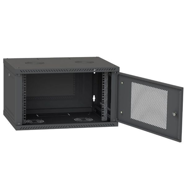 IPCOM 4U 600x450 Шафа телекомунікаційна двері перф (чорна) 99-00017719 фото